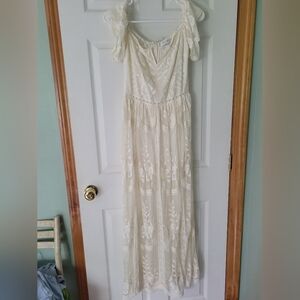 Off-white lace romper